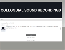 Tablet Screenshot of colloquialsoundrecordings.blogspot.com