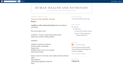 Desktop Screenshot of humanhealthandnutrition.blogspot.com