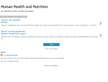 Tablet Screenshot of humanhealthandnutrition.blogspot.com