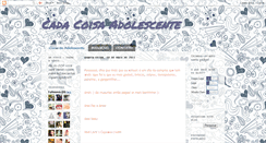 Desktop Screenshot of cadacoisaadolescente.blogspot.com