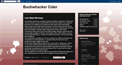 Desktop Screenshot of bushwhackercider.blogspot.com