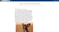 Desktop Screenshot of lostfoundfrenchie.blogspot.com