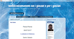 Desktop Screenshot of incontroecomunione.blogspot.com
