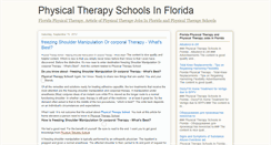 Desktop Screenshot of physicaltherapyschoolsflorida.blogspot.com