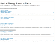 Tablet Screenshot of physicaltherapyschoolsflorida.blogspot.com