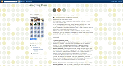 Desktop Screenshot of analyzingprose.blogspot.com