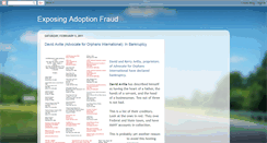 Desktop Screenshot of exposingadoptionfraud.blogspot.com