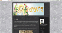 Desktop Screenshot of lacanciondeariadna.blogspot.com