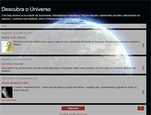 Tablet Screenshot of descubraouniverso.blogspot.com