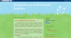 Desktop Screenshot of eldeporteeneldesarrollohumano.blogspot.com