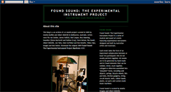 Desktop Screenshot of foundsoundproject.blogspot.com