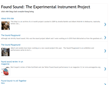 Tablet Screenshot of foundsoundproject.blogspot.com