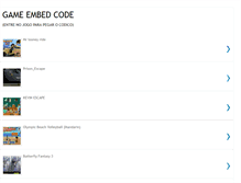 Tablet Screenshot of gameembedcode.blogspot.com