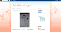 Desktop Screenshot of anushadesigns.blogspot.com