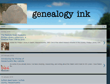 Tablet Screenshot of genealogyink.blogspot.com