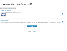 Tablet Screenshot of lovin-all-animals.blogspot.com