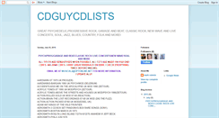 Desktop Screenshot of cdguycdlists.blogspot.com