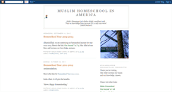 Desktop Screenshot of muslimhomeschoolinamerica.blogspot.com