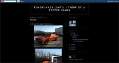 Desktop Screenshot of my1970roadrunner.blogspot.com