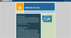 Desktop Screenshot of eletronicforyou.blogspot.com