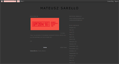 Desktop Screenshot of mateuszsarello.blogspot.com