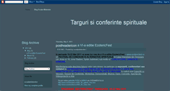 Desktop Screenshot of conferintespirituale.blogspot.com
