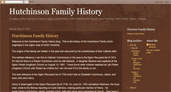 Desktop Screenshot of hutchinsonfamilyhistory.blogspot.com