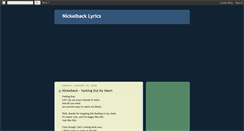 Desktop Screenshot of nickelback-lyric.blogspot.com
