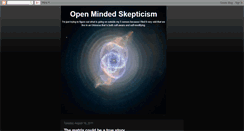 Desktop Screenshot of openmindedskepticism.blogspot.com