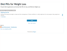 Tablet Screenshot of dietpills4weightloss.blogspot.com