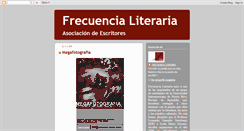 Desktop Screenshot of frecuencialiteraria.blogspot.com