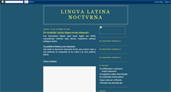 Desktop Screenshot of lingualatinanocturna.blogspot.com