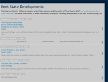 Tablet Screenshot of kentstatedevelopments.blogspot.com