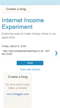 Mobile Screenshot of internetincomeexperiment.blogspot.com