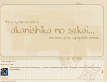 Tablet Screenshot of akanishikanosekai.blogspot.com