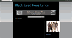 Desktop Screenshot of blackeyedpeas-lyrics.blogspot.com