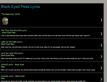 Tablet Screenshot of blackeyedpeas-lyrics.blogspot.com