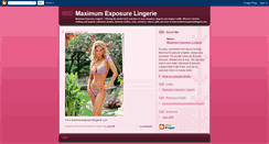 Desktop Screenshot of maximumexposurelingerie.blogspot.com