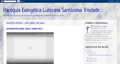 Desktop Screenshot of paroquiaevangelicaluteranastrindade.blogspot.com
