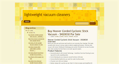 Desktop Screenshot of lightweightvacuumcleaners.blogspot.com