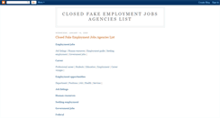 Desktop Screenshot of employmentagenciesjobs.blogspot.com