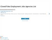 Tablet Screenshot of employmentagenciesjobs.blogspot.com