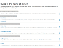 Tablet Screenshot of livinginthenameofmyself.blogspot.com