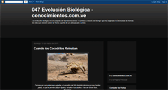 Desktop Screenshot of conocimientos-evolucion.blogspot.com