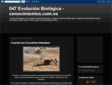 Tablet Screenshot of conocimientos-evolucion.blogspot.com