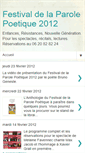 Mobile Screenshot of festivaldelaparolepoetique.blogspot.com