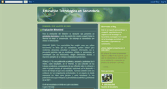 Desktop Screenshot of educaciontecnologicaensecundaria.blogspot.com