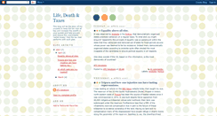 Desktop Screenshot of life-death-taxes.blogspot.com