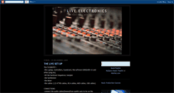 Desktop Screenshot of live-electronics.blogspot.com