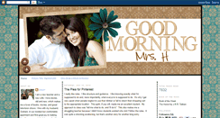 Desktop Screenshot of goodmorningmrsh.blogspot.com